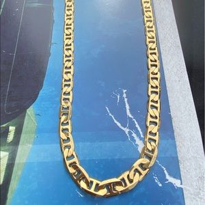 14k Mariner chain 12 mm x 22.5” (14k vermeil .925 )